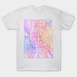 Toulouse, France City Map Typography - Colorful T-Shirt